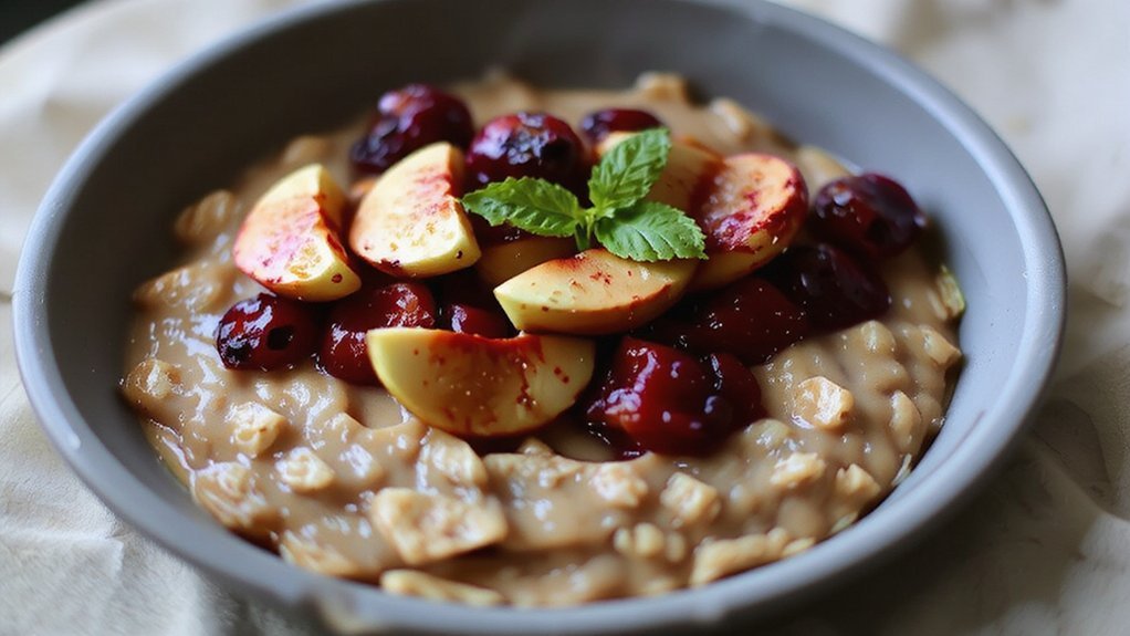 creamy oats with compote