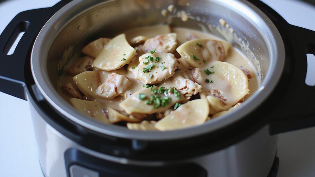 creamy pressure cooked chicken alfredo