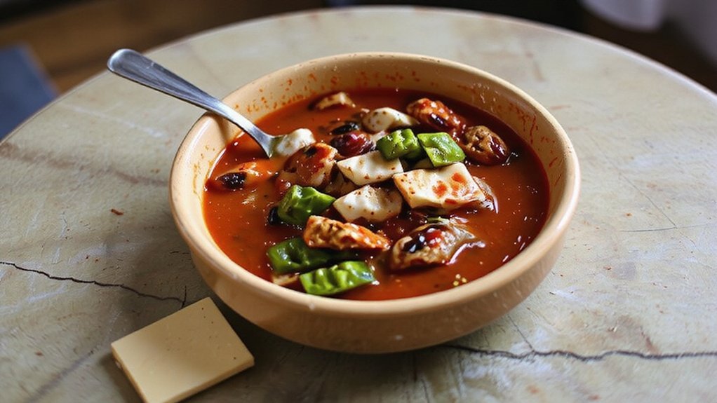 measured meats spices liquids