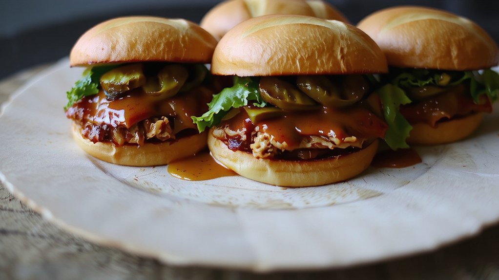 quick shredded low sugar bbq sliders