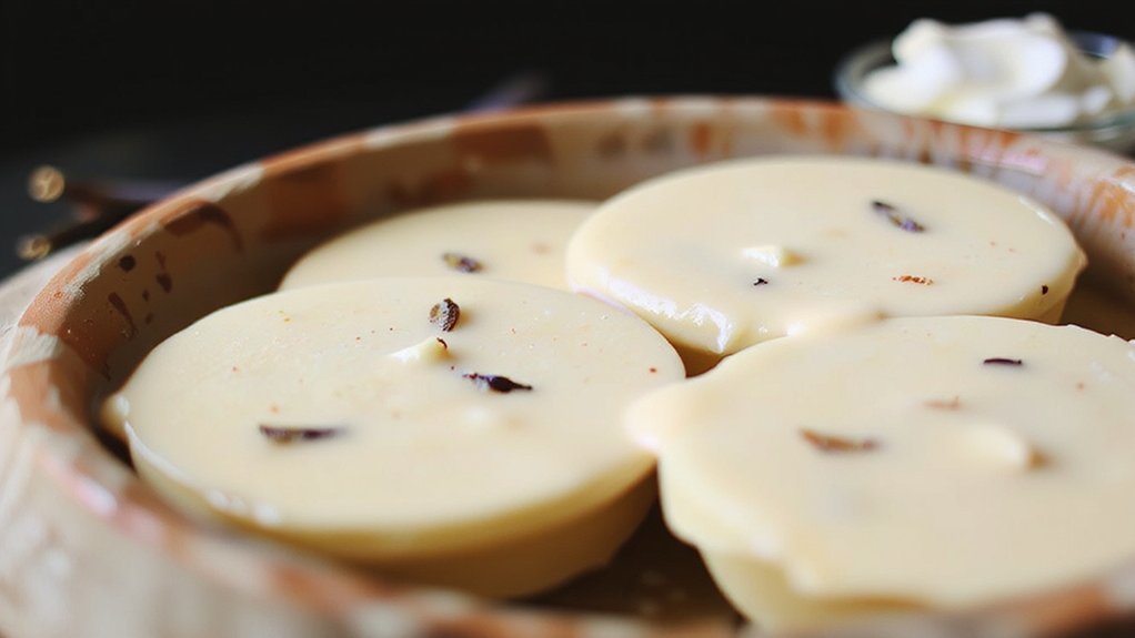 silky pressure cooked vanilla custards